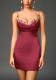 Leopard Print High-Slit Low Back Mesh Dress