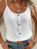 Women Summer Solid Casual Vest