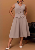 Casual Office Vest Skirt Set for Women Casual Office Vest Skirt Set for Women