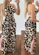 Halter Backless Printed Slit Wide Leg Jumpsuit