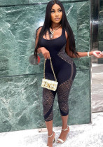 High-Waist Butt-Lifting Tight-Fit Knit Jumpsuit