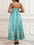 Women's Summer Fashion Elegant V-Neck Strap Plus Size Long Dress
