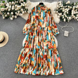 Women printed shirt dress