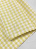 Women Patchwork Plaid Print T-shirt Casual Wide Leg Pants Two-piece Set