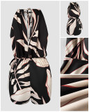 Women Halter Neck Tropical Print Romper