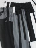 Women's Fashion Elegant Round Neck Short Sleeve Loose Casual Plus Size Two Piece Pants Set