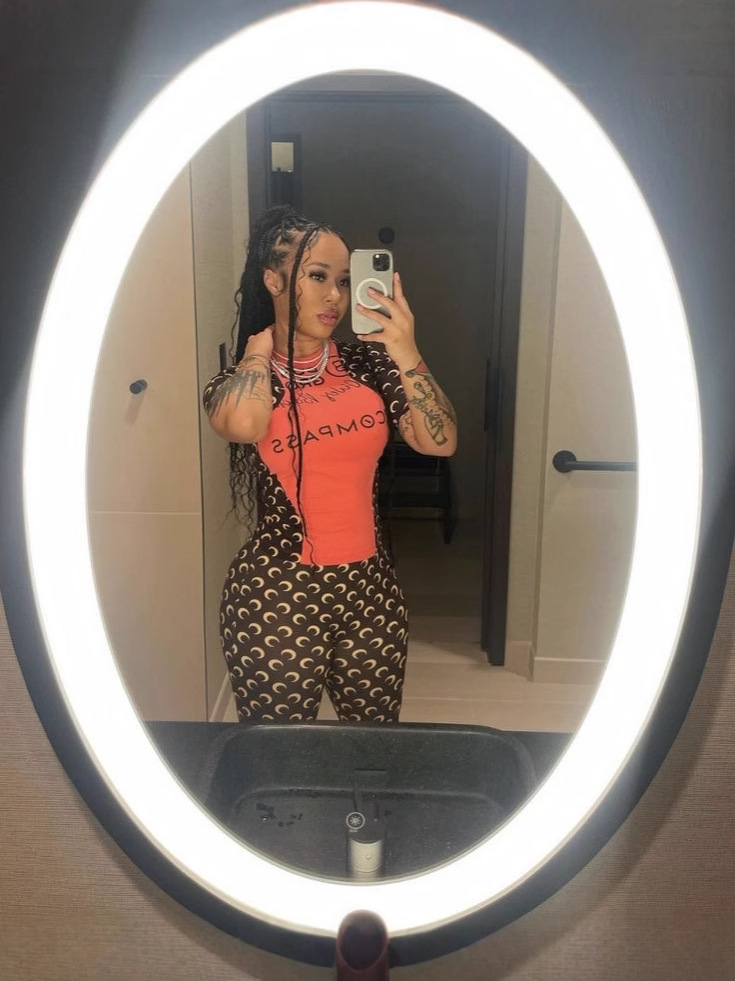 Trendy Moon Print Stretchy Slim-Fit Basic Top & Pants Set