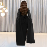 Fashion Women's Chic Elegant Beaded See-Through Dress