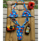 Sexy Floral Print Bikini Two-Piece Swimsuit Set for Women