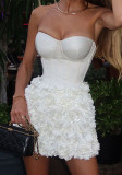 Women's Summer Casual Strapless Mini Dress