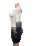Women Autumn Hollow Knitting Style Beach Dress