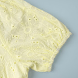 Women Summer Lace-Up Sexy Embroidered Dress