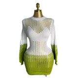 Women Autumn Hollow Knitting Style Beach Dress