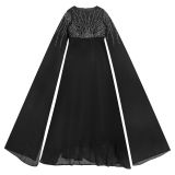 Fashion Women's Chic Elegant Beaded See-Through Dress