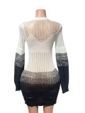 Women Autumn Hollow Knitting Style Beach Dress