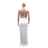 Women summer sexy backless feather lace dress