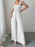 Women Casual suspender wide-leg jumpsuit