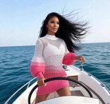Women Autumn Hollow Knitting Style Beach Dress