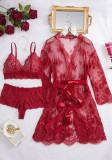 Women Outer Robe Suspender Dress Lace Sexy Lingerie