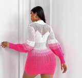 Women Autumn Hollow Knitting Style Beach Dress