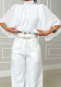 Women's High Neck Loose Bat Sleeve Pleated Shirt
