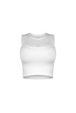 Women’s Sexy Ribbed Cutout Fitted Casual Sleeveless Top