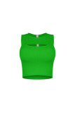 Women’s Sexy Ribbed Cutout Fitted Casual Sleeveless Top