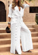 Summer Casual Shirt and Wide Leg Pants Two-piece Set