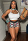 Women Sexy Tank Top and Tassel Shorts Two-piece Set