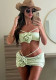 Women Crochet Flower Bikini Swimsuit Set