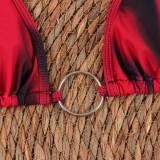 Women Gradient Printed Bikini Swimsuit Set