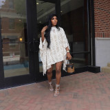Women Ripped Cape Top