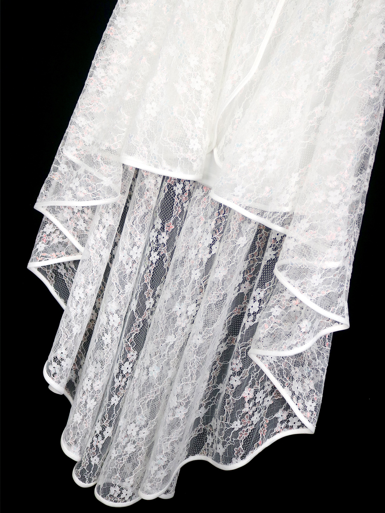 Women sexy Strapless jacquard lace elegant wedding bridesmaid dress white Dress