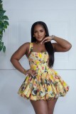 Women Summer Suspender Princess Bubble Mini Dress