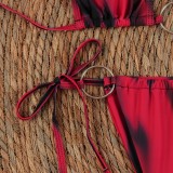 Women Gradient Printed Bikini Swimsuit Set