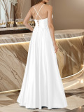 Elegant Strapless Floor-Length Gown Formal Party Chic Evening Dress