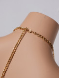 Women Beach Chest Chain Body Chain Sequin Diamond Chain Top
