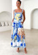 Summer Holiday Print Strap Maxi Dress