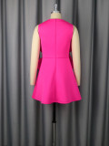 Women Round Neck sleeveless party dress