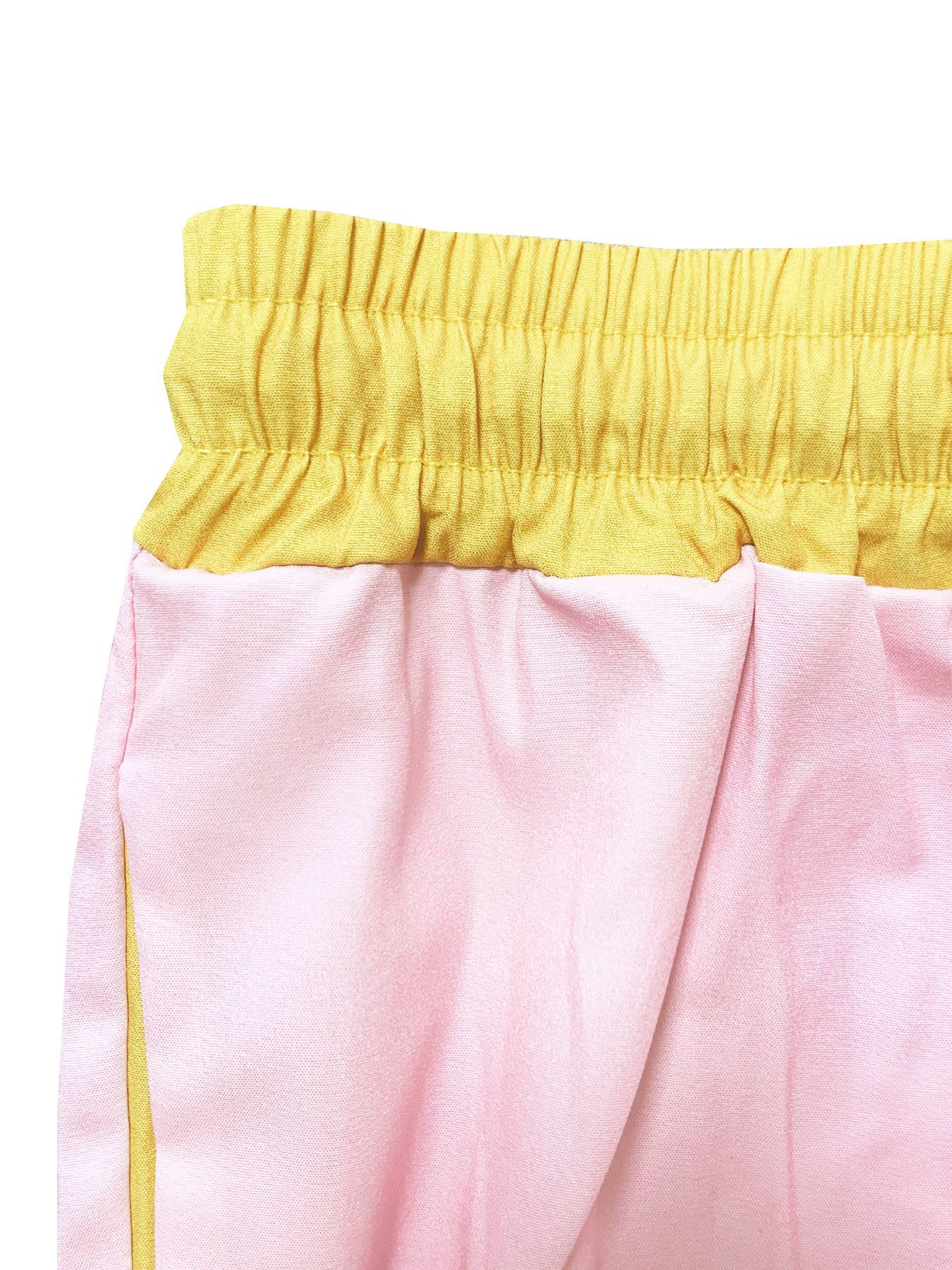 Women's Fashion Floral Print Slim Waist Wide Leg Two-Piece Pants Set