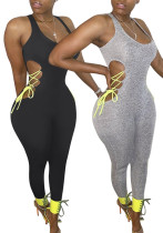 Women's Sexy Lace-Up Slim-Fit Workout Yoga Jumpsuit Women's Sexy Lace-Up Slim-Fit Workout Yoga Jumpsuit