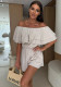 Summer Solid Ruffle Off-Shoulder Jumpsuit