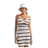 Women Striped Knitting Sleeveless Suspender Dress