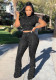 Summer Sporty Ruffle Short-Sleeve Two-Piece Pants Set