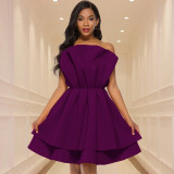 Women sexy Strapless ruffle Formal Party dresses
