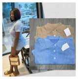 Women Summer Round Neck Hollow Crochet Short Sleeve Knitting Top and Shorts Two-piece Set
