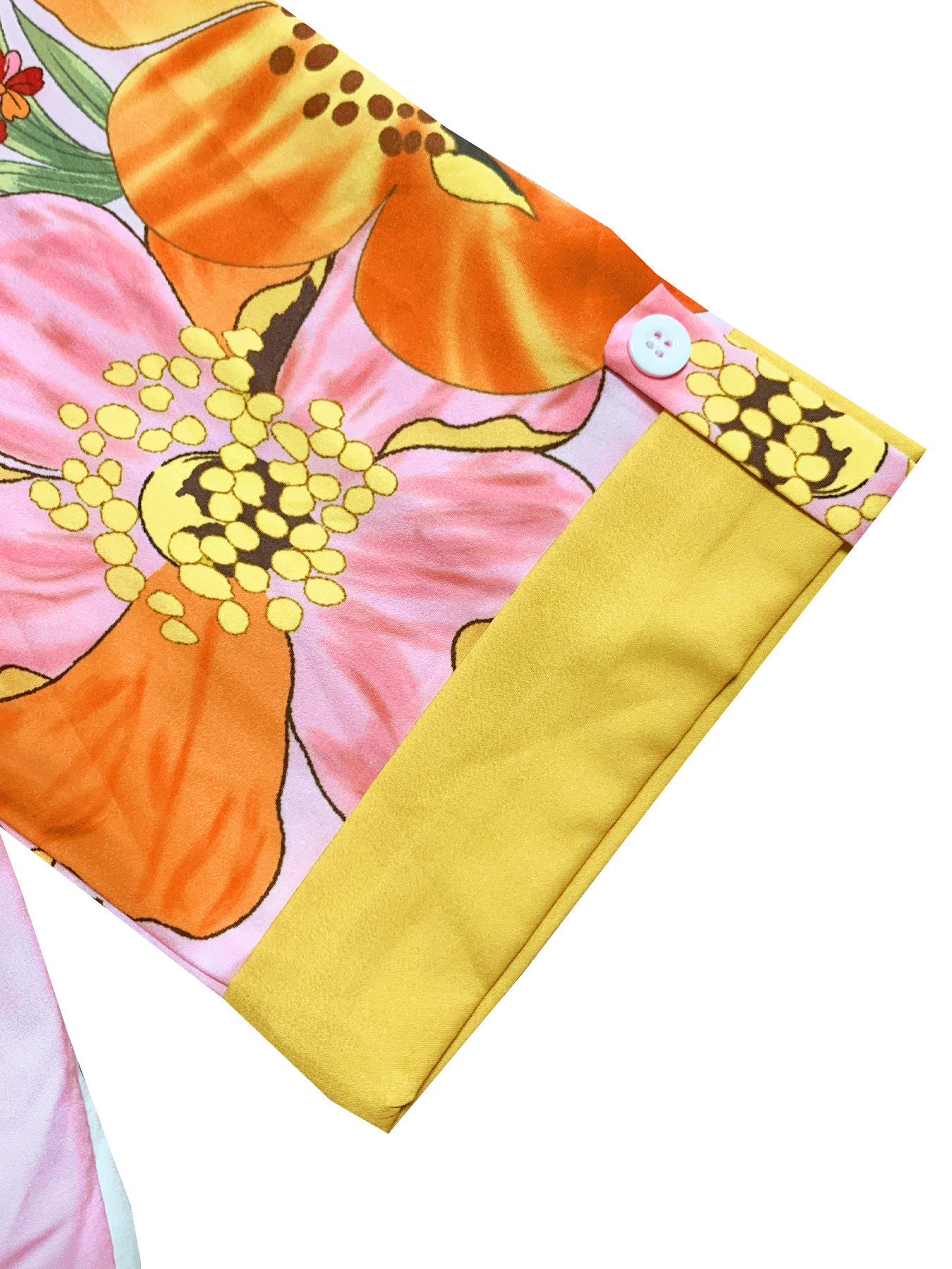 Women's Fashion Floral Print Slim Waist Wide Leg Two-Piece Pants Set