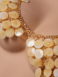 Women Beach Chest Chain Body Chain Sequin Diamond Chain Top
