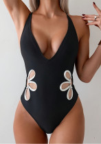 Cut-Out Strapless One-Piece Swimsuit Sexy Bikini Cut-Out Strapless One-Piece Swimsuit Sexy Bikini