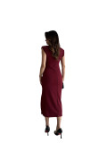 Solid Color Sleeveless Elegant Midi Dress